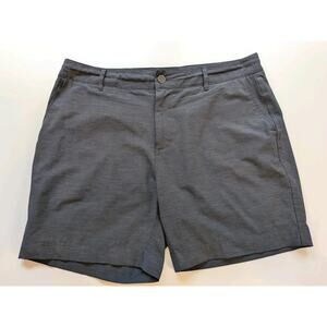 Faherty All Day Performance Mens Shorts 35" Waist, 6.5" Inseam Gray Drawstring
